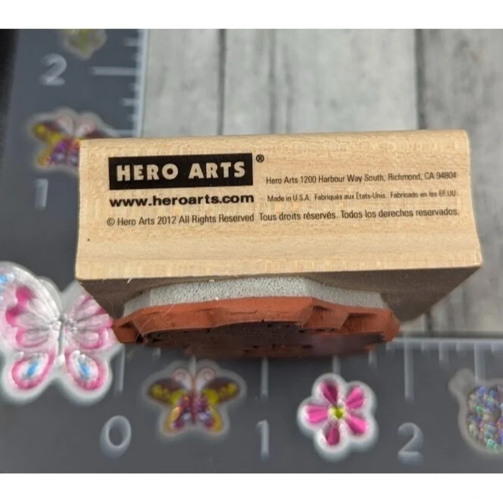 Hero Arts Flower Girl Silhouette E5559 Friends Rubber Stamp Wood #M70